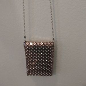 Metallic gold evening purse